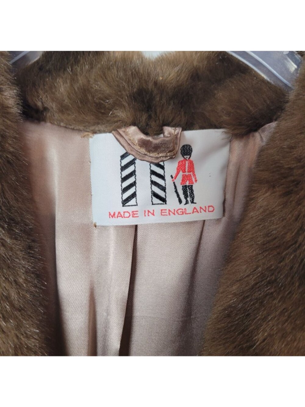 Vtg Lilli Ann Faux Fur Belted Jacket Made In England - Picture 5 of 16